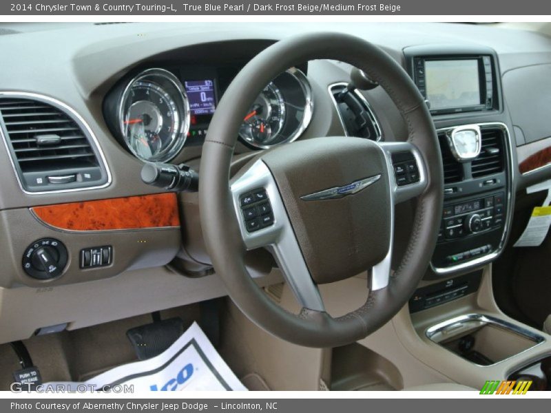 True Blue Pearl / Dark Frost Beige/Medium Frost Beige 2014 Chrysler Town & Country Touring-L