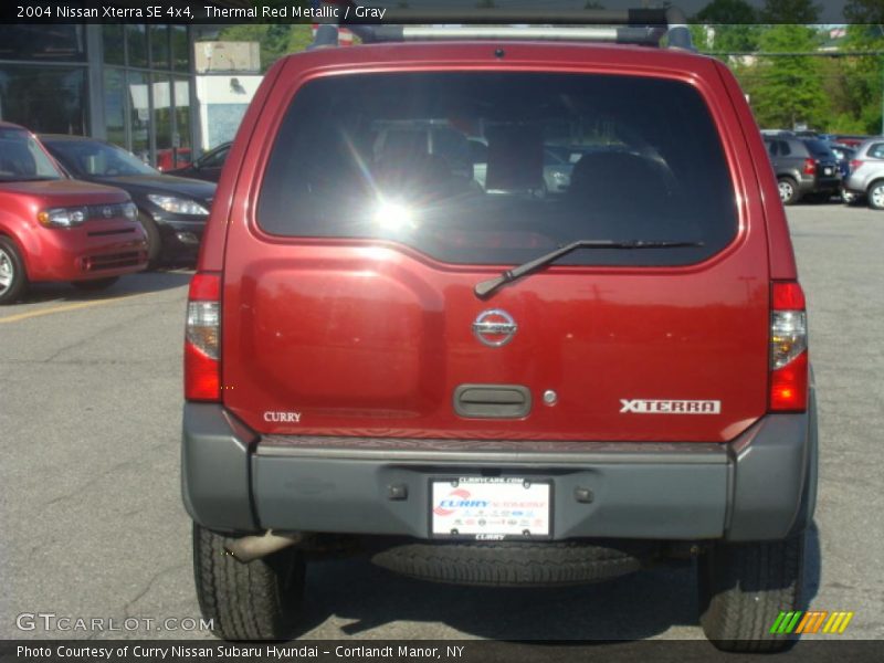Thermal Red Metallic / Gray 2004 Nissan Xterra SE 4x4
