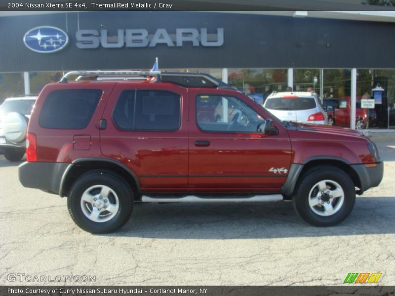 Thermal Red Metallic / Gray 2004 Nissan Xterra SE 4x4