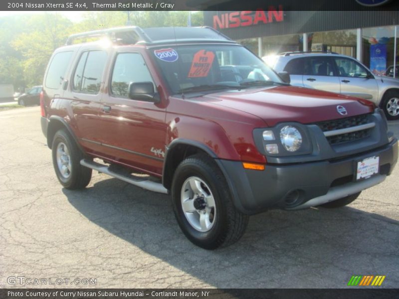 Thermal Red Metallic / Gray 2004 Nissan Xterra SE 4x4
