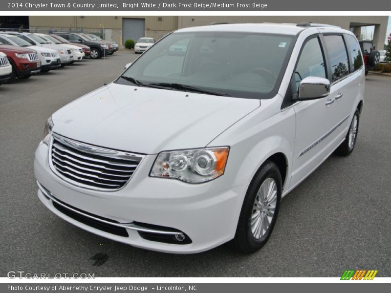 Bright White / Dark Frost Beige/Medium Frost Beige 2014 Chrysler Town & Country Limited