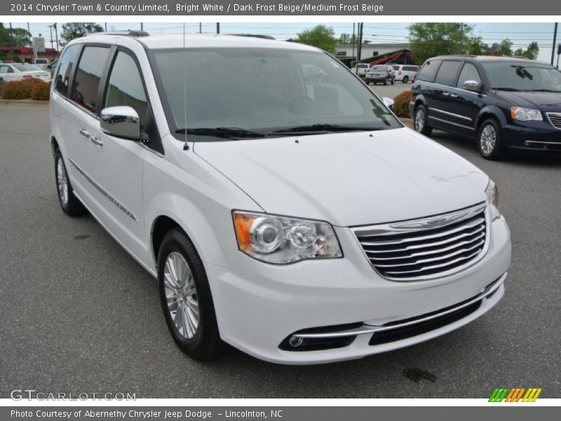 Bright White / Dark Frost Beige/Medium Frost Beige 2014 Chrysler Town & Country Limited