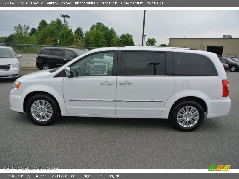 Bright White / Dark Frost Beige/Medium Frost Beige 2014 Chrysler Town & Country Limited