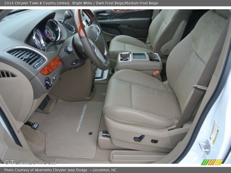 Bright White / Dark Frost Beige/Medium Frost Beige 2014 Chrysler Town & Country Limited