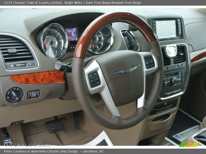 Bright White / Dark Frost Beige/Medium Frost Beige 2014 Chrysler Town & Country Limited