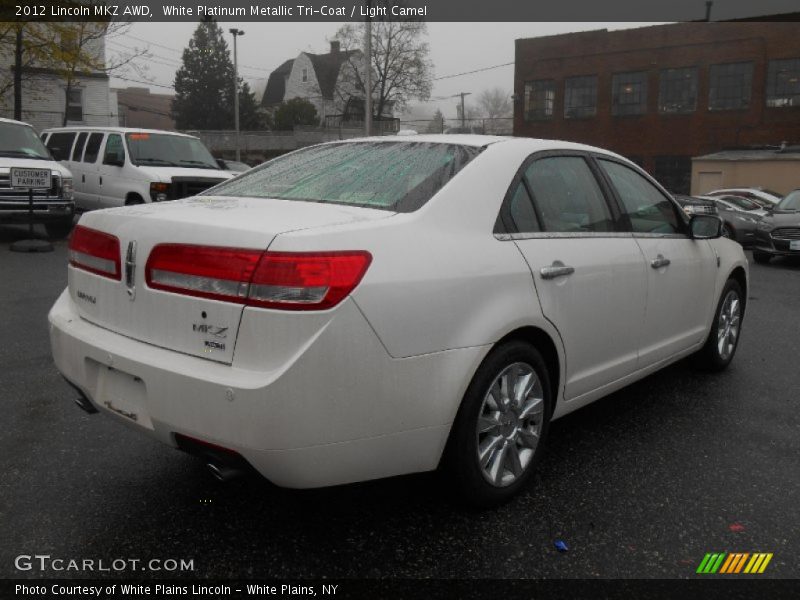 White Platinum Metallic Tri-Coat / Light Camel 2012 Lincoln MKZ AWD