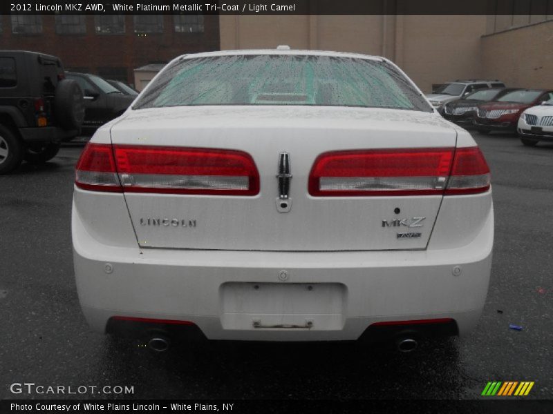 White Platinum Metallic Tri-Coat / Light Camel 2012 Lincoln MKZ AWD