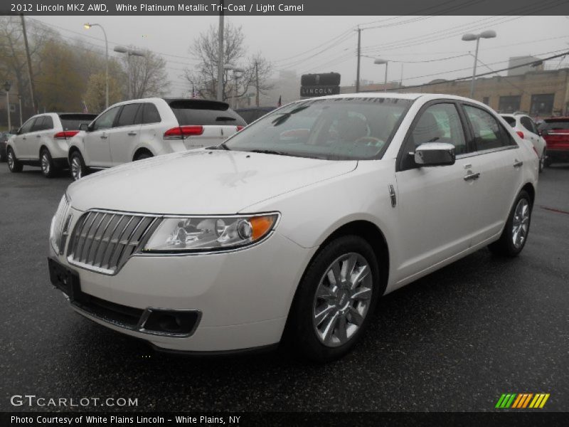 White Platinum Metallic Tri-Coat / Light Camel 2012 Lincoln MKZ AWD