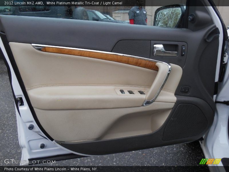 White Platinum Metallic Tri-Coat / Light Camel 2012 Lincoln MKZ AWD