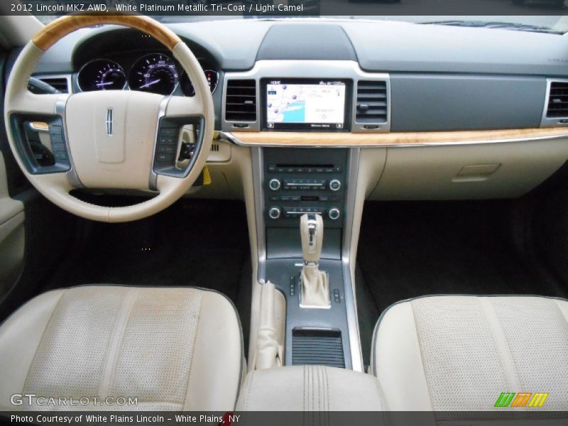 White Platinum Metallic Tri-Coat / Light Camel 2012 Lincoln MKZ AWD