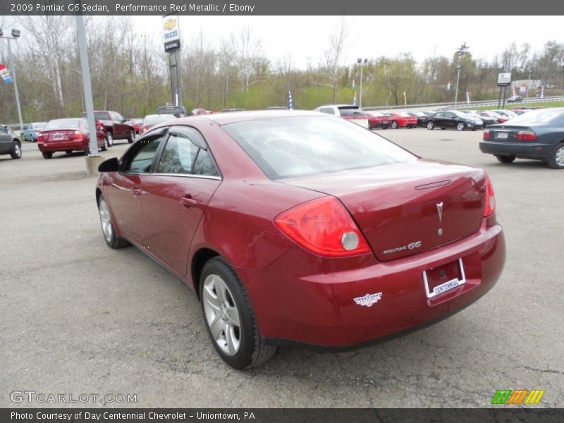 Performance Red Metallic / Ebony 2009 Pontiac G6 Sedan