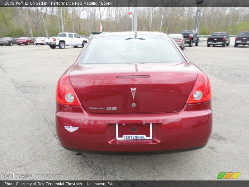 Performance Red Metallic / Ebony 2009 Pontiac G6 Sedan