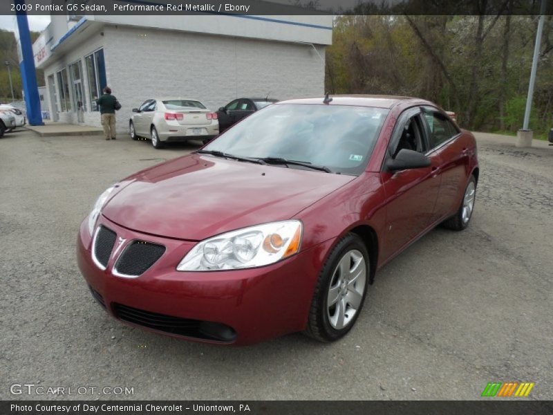 Performance Red Metallic / Ebony 2009 Pontiac G6 Sedan