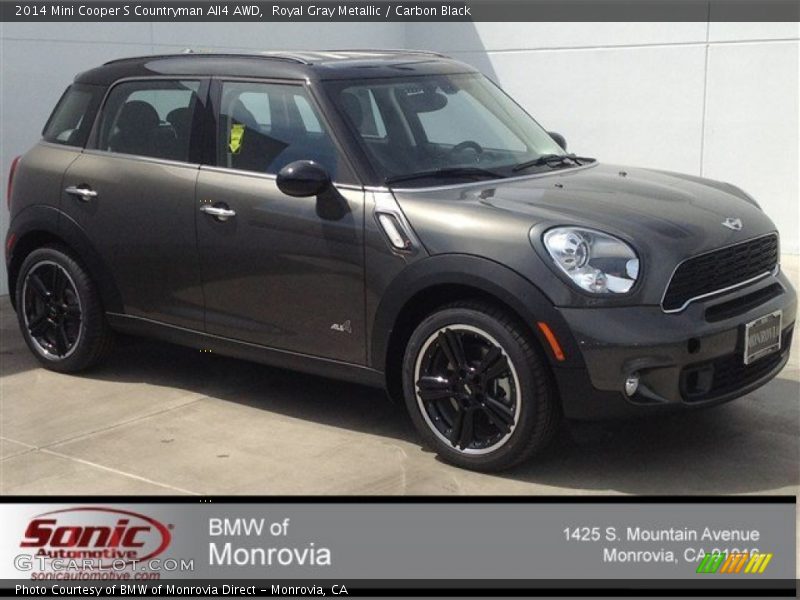 Royal Gray Metallic / Carbon Black 2014 Mini Cooper S Countryman All4 AWD