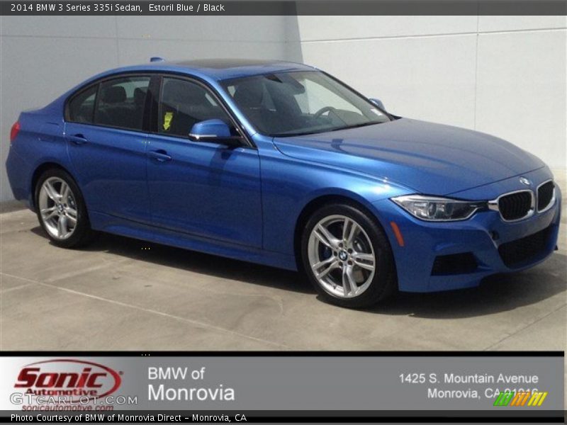 Estoril Blue / Black 2014 BMW 3 Series 335i Sedan