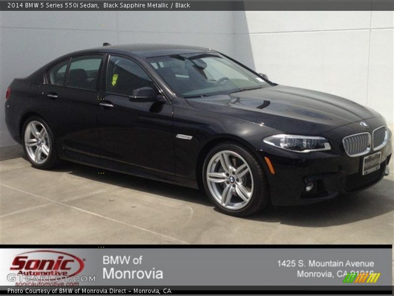 Black Sapphire Metallic / Black 2014 BMW 5 Series 550i Sedan