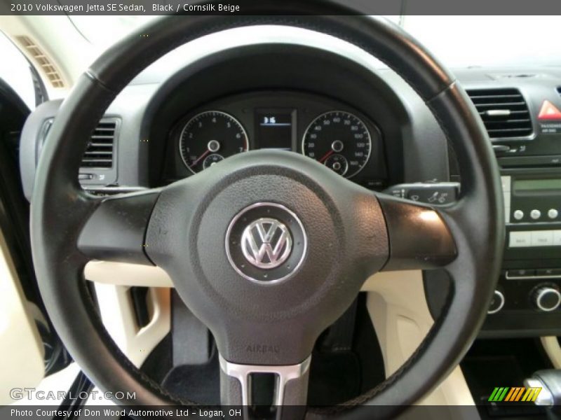 Black / Cornsilk Beige 2010 Volkswagen Jetta SE Sedan
