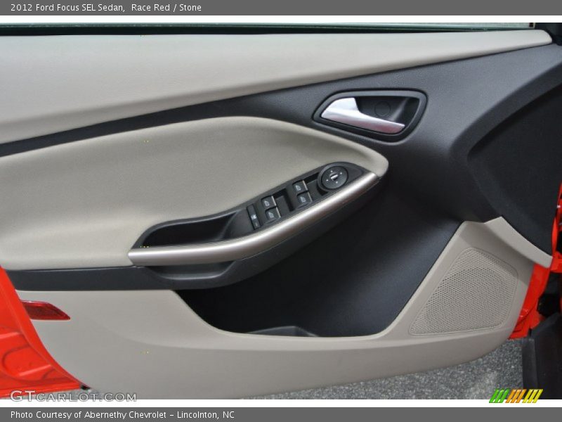 Race Red / Stone 2012 Ford Focus SEL Sedan