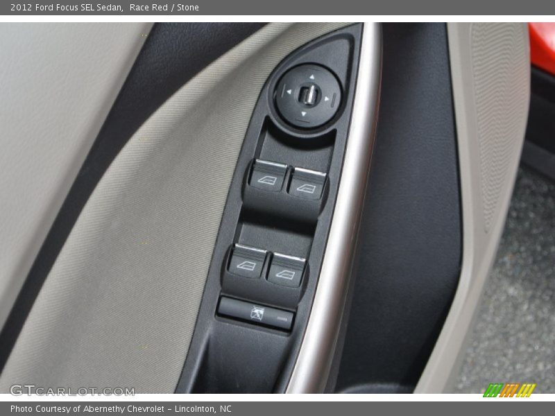 Race Red / Stone 2012 Ford Focus SEL Sedan