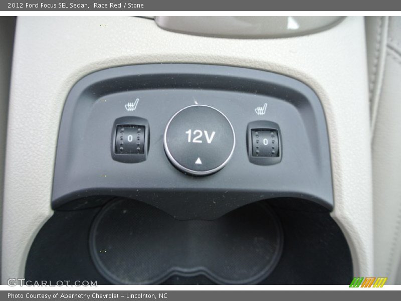 Race Red / Stone 2012 Ford Focus SEL Sedan