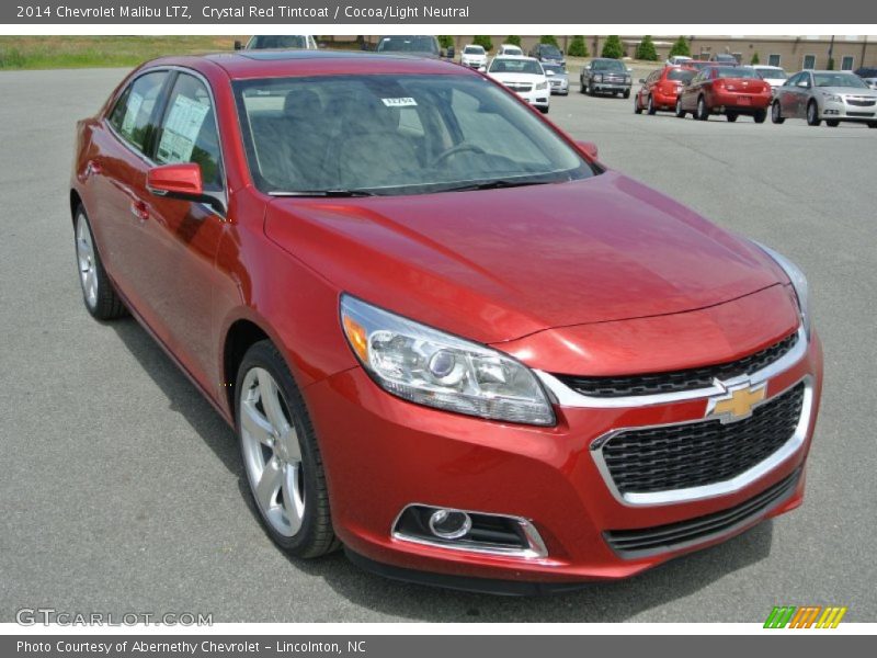Crystal Red Tintcoat / Cocoa/Light Neutral 2014 Chevrolet Malibu LTZ