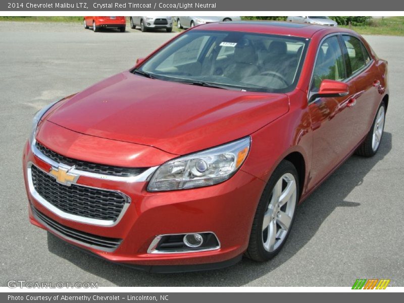 Crystal Red Tintcoat / Cocoa/Light Neutral 2014 Chevrolet Malibu LTZ