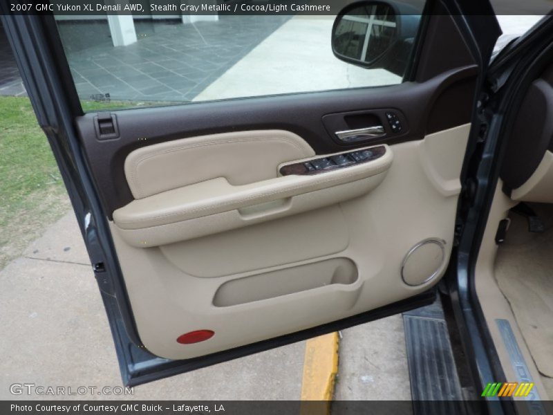 Stealth Gray Metallic / Cocoa/Light Cashmere 2007 GMC Yukon XL Denali AWD