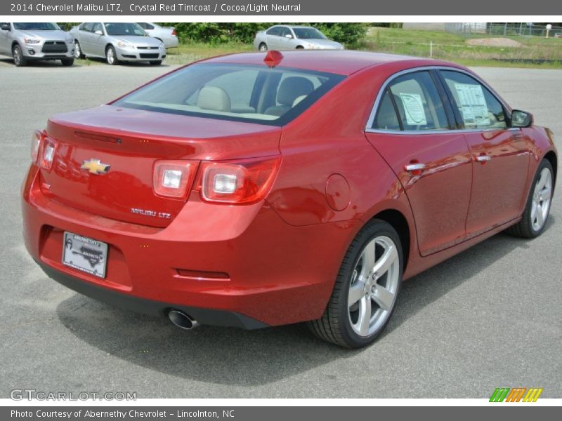Crystal Red Tintcoat / Cocoa/Light Neutral 2014 Chevrolet Malibu LTZ