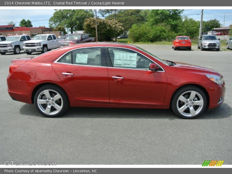 Crystal Red Tintcoat / Cocoa/Light Neutral 2014 Chevrolet Malibu LTZ