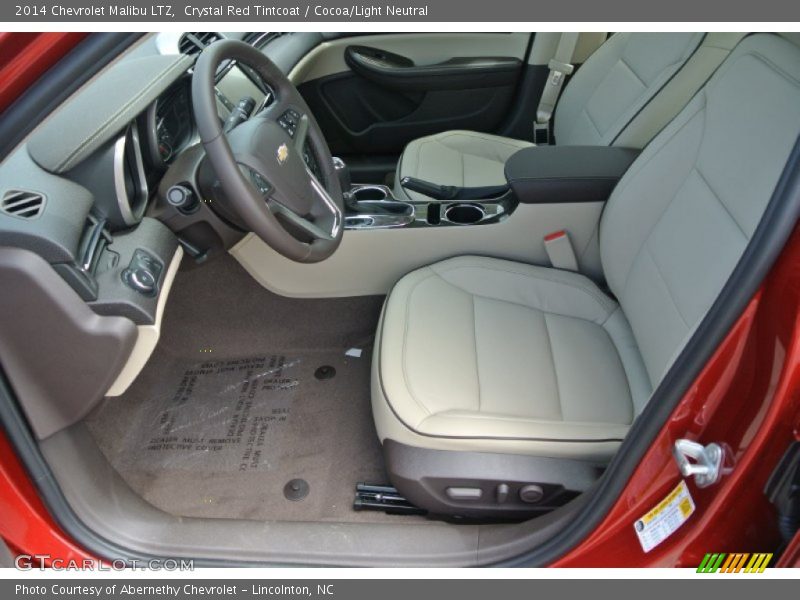 Crystal Red Tintcoat / Cocoa/Light Neutral 2014 Chevrolet Malibu LTZ