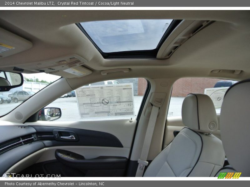 Crystal Red Tintcoat / Cocoa/Light Neutral 2014 Chevrolet Malibu LTZ