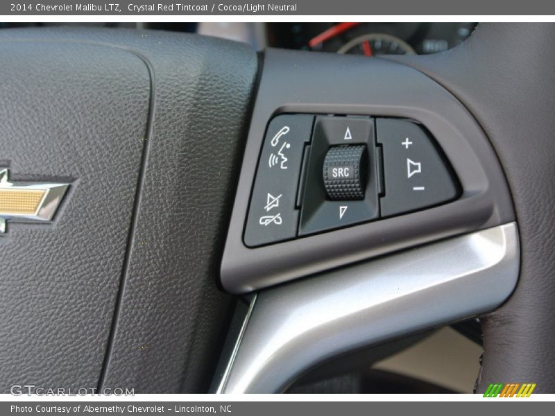 Crystal Red Tintcoat / Cocoa/Light Neutral 2014 Chevrolet Malibu LTZ