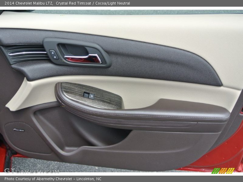 Crystal Red Tintcoat / Cocoa/Light Neutral 2014 Chevrolet Malibu LTZ