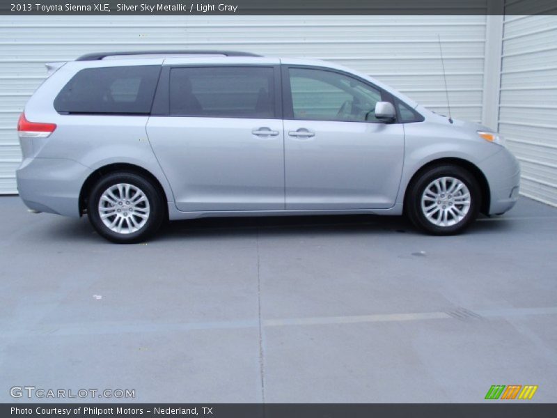 Silver Sky Metallic / Light Gray 2013 Toyota Sienna XLE