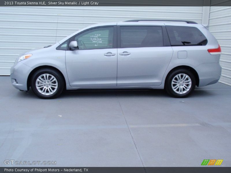 Silver Sky Metallic / Light Gray 2013 Toyota Sienna XLE