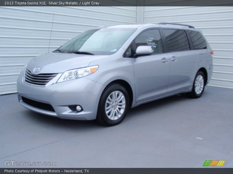Silver Sky Metallic / Light Gray 2013 Toyota Sienna XLE
