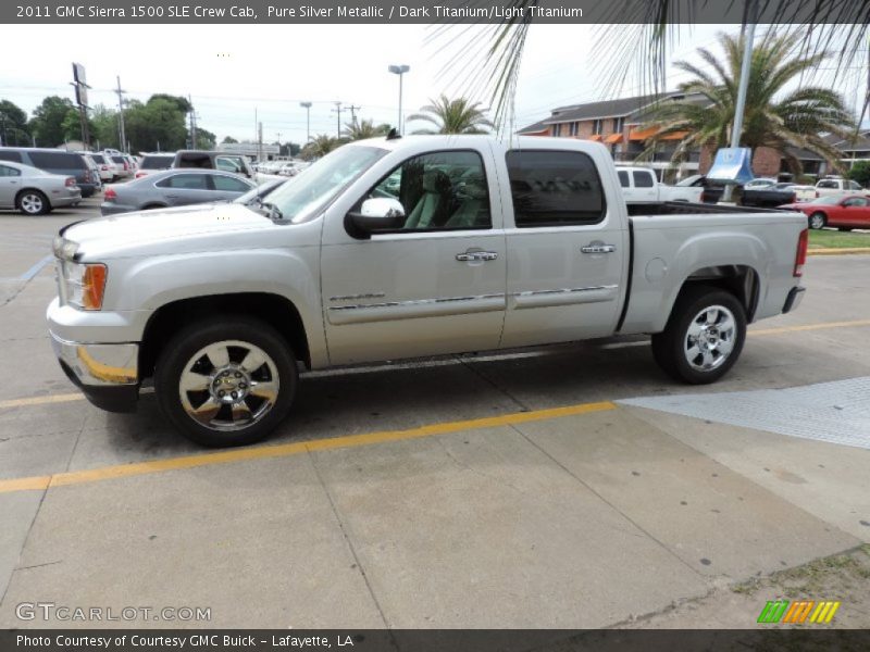 Pure Silver Metallic / Dark Titanium/Light Titanium 2011 GMC Sierra 1500 SLE Crew Cab