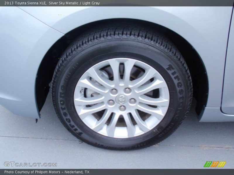 Silver Sky Metallic / Light Gray 2013 Toyota Sienna XLE