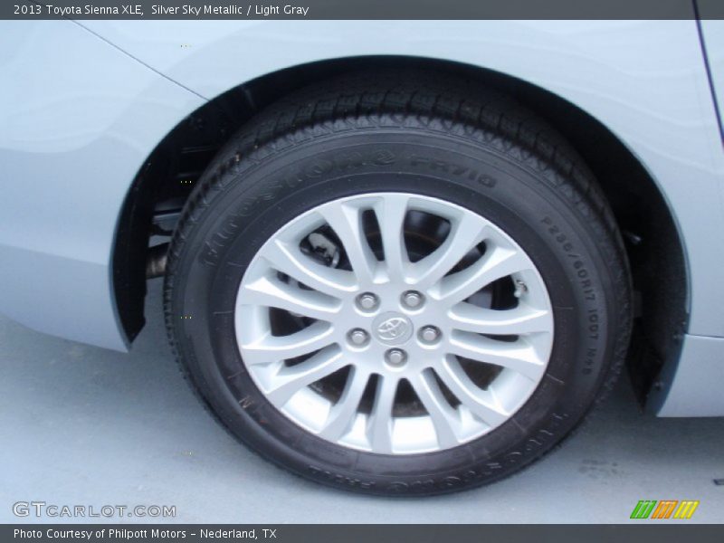 Silver Sky Metallic / Light Gray 2013 Toyota Sienna XLE