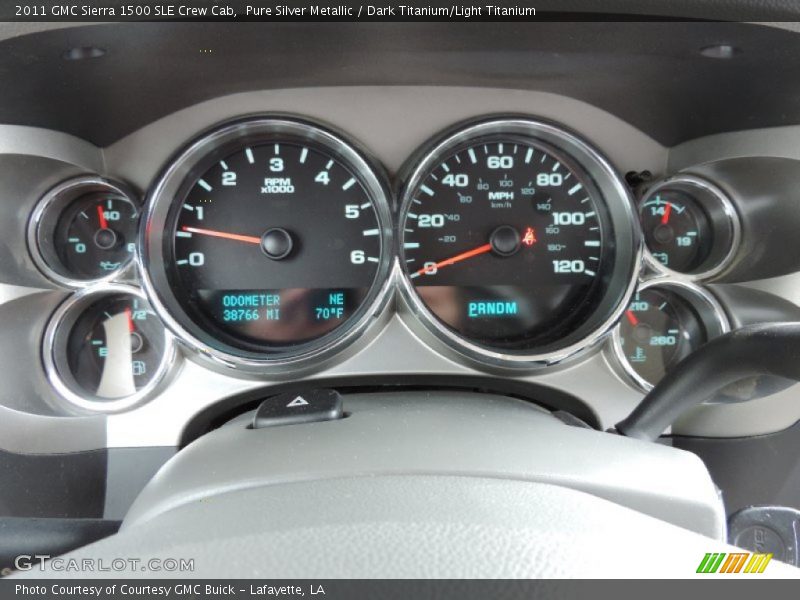 Pure Silver Metallic / Dark Titanium/Light Titanium 2011 GMC Sierra 1500 SLE Crew Cab