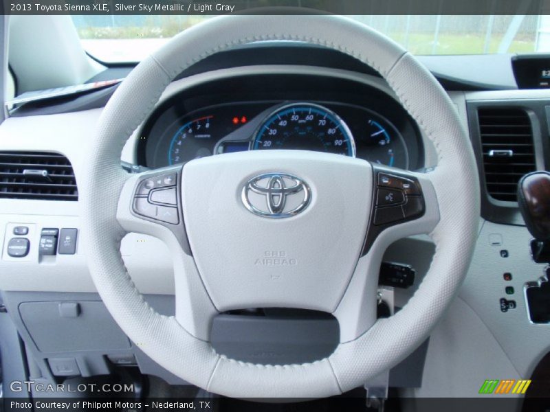 Silver Sky Metallic / Light Gray 2013 Toyota Sienna XLE