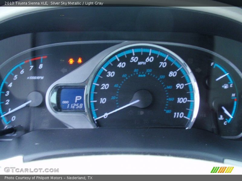Silver Sky Metallic / Light Gray 2013 Toyota Sienna XLE