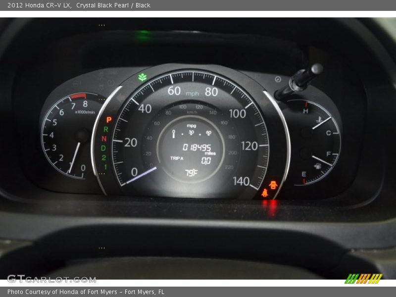 Crystal Black Pearl / Black 2012 Honda CR-V LX
