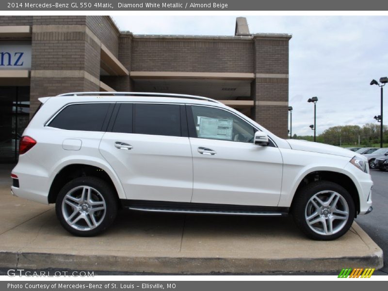 Diamond White Metallic / Almond Beige 2014 Mercedes-Benz GL 550 4Matic