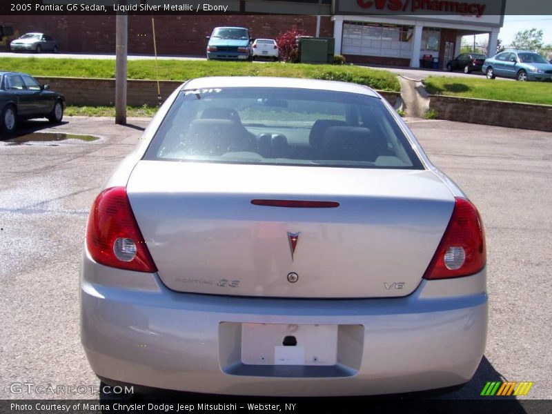 Liquid Silver Metallic / Ebony 2005 Pontiac G6 Sedan