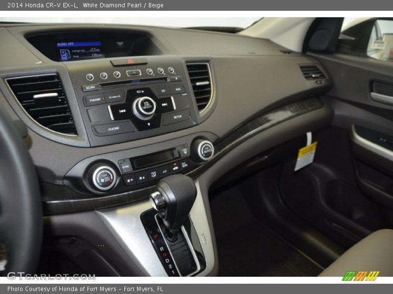 White Diamond Pearl / Beige 2014 Honda CR-V EX-L