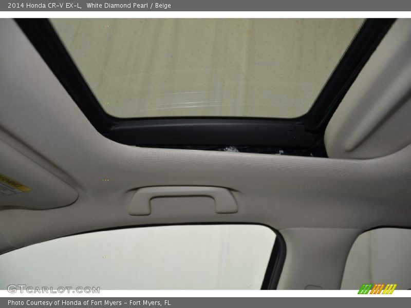 White Diamond Pearl / Beige 2014 Honda CR-V EX-L