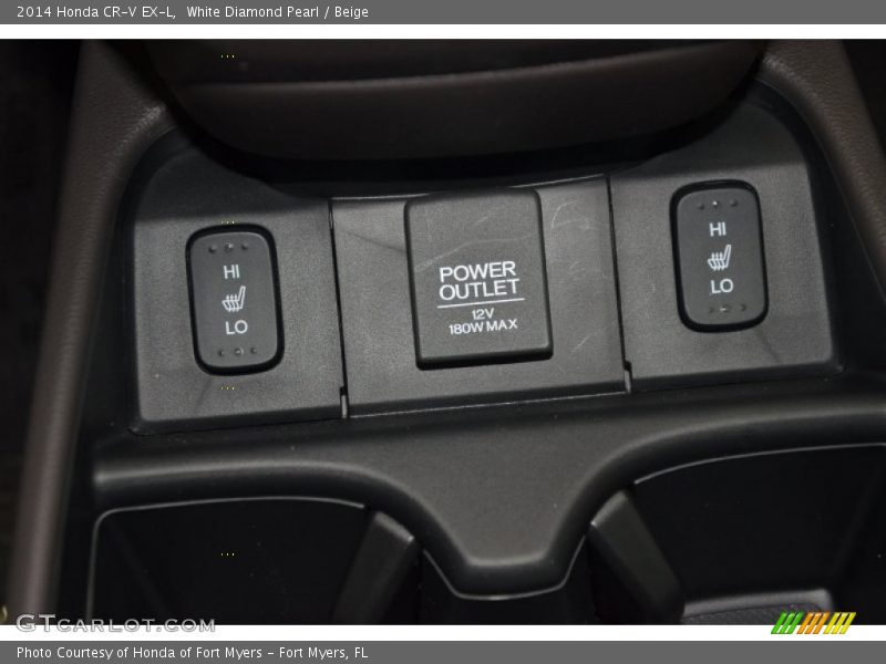 White Diamond Pearl / Beige 2014 Honda CR-V EX-L