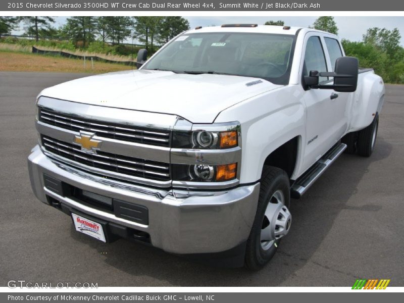 Summit White / Jet Black/Dark Ash 2015 Chevrolet Silverado 3500HD WT Crew Cab Dual Rear Wheel 4x4