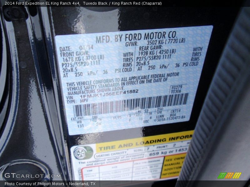 Tuxedo Black / King Ranch Red (Chaparral) 2014 Ford Expedition EL King Ranch 4x4